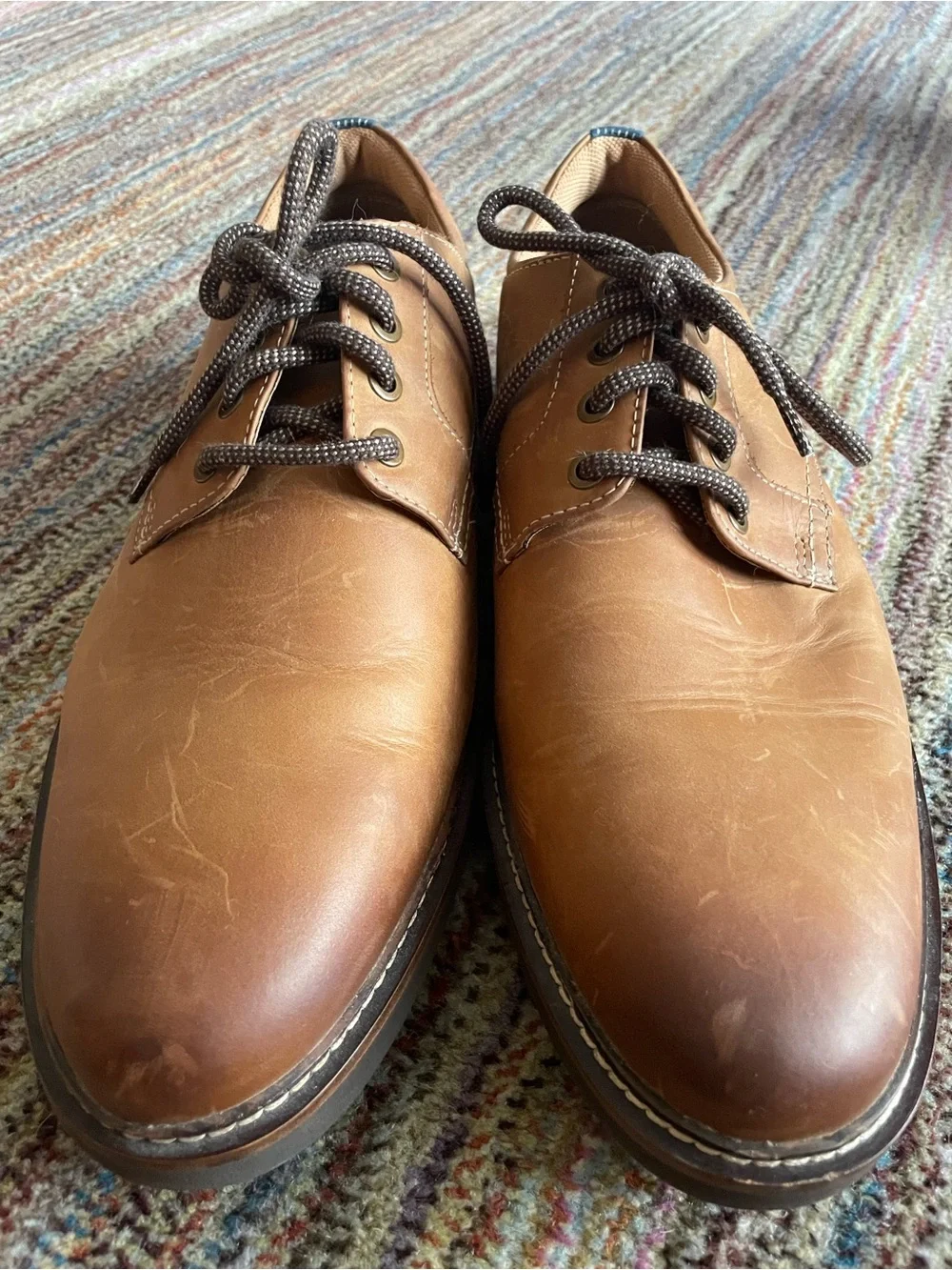 Nunn Bush Tan Brown Lace-Up Oxfords Men’s Size 10.5‎